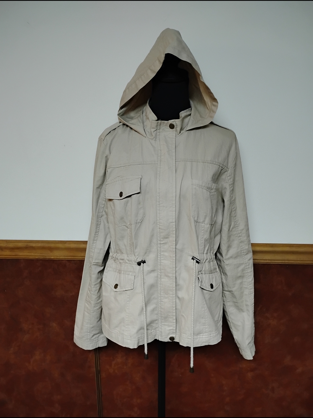 New Look Beige Hooded Utility Jacket